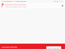 Tablet Screenshot of doctorsclinichouston.com
